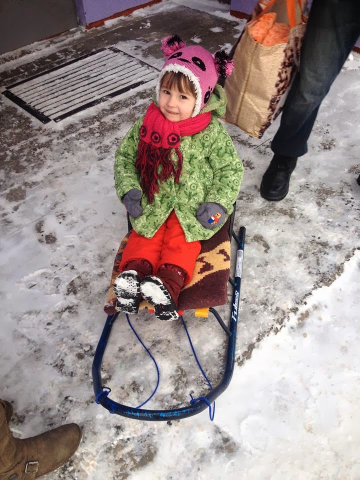 We stayed with this little girl and her parents in their apartment in the center of Cahul. 