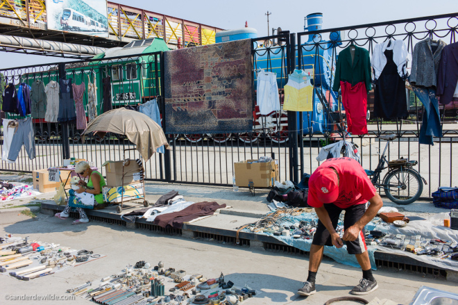 Moldova Chisinau Fleamarket at trainstation